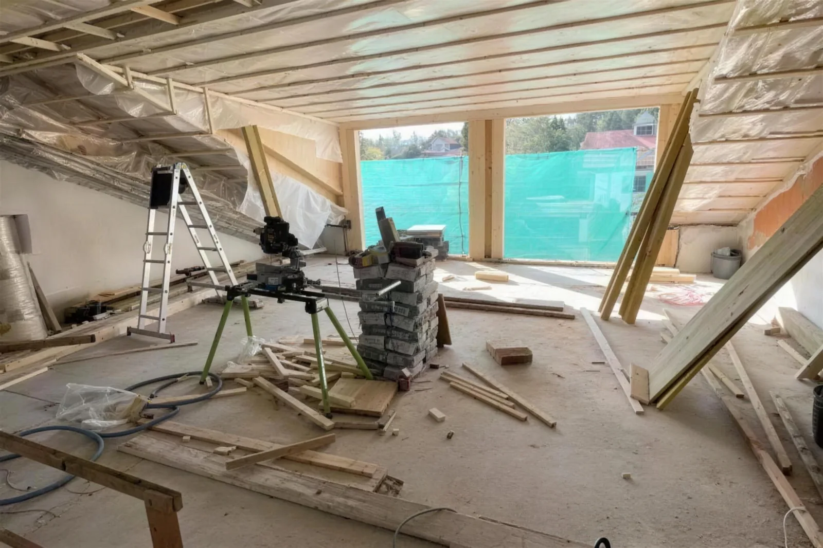 Neue Fensteröffnung in der Dachfläche